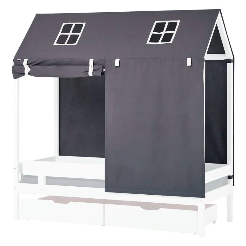 Hoppekids Pets Bed Curtain in Granite Grey for House Bed-Little Nordic