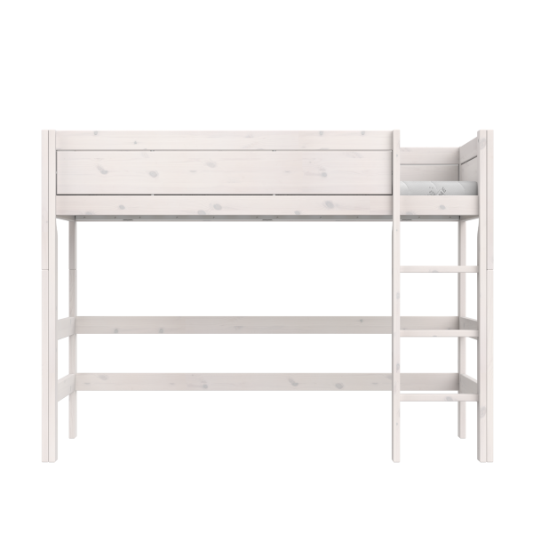 Low loft bed with straight ladder-Little Nordic