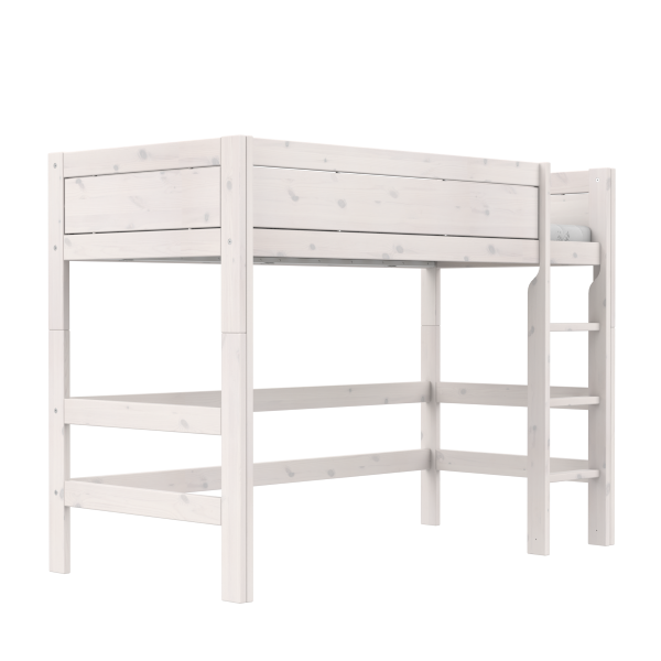 Low loft bed with straight ladder-Little Nordic