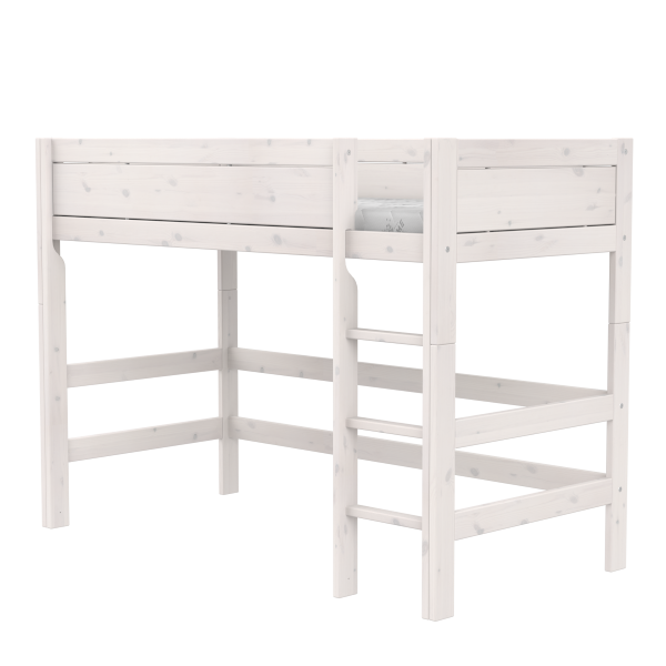 Low loft bed with straight ladder-Little Nordic