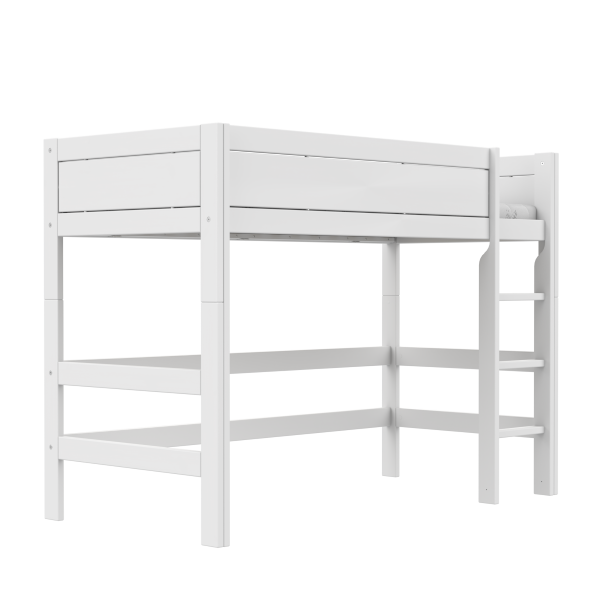 Low loft bed with straight ladder-Little Nordic