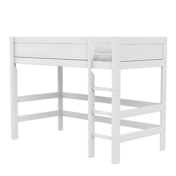 Low loft bed with straight ladder-Little Nordic