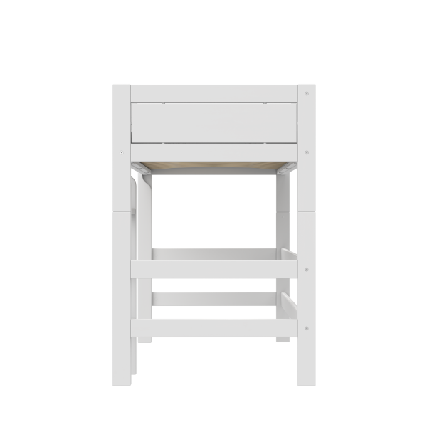 Low loft bed with straight ladder-Little Nordic