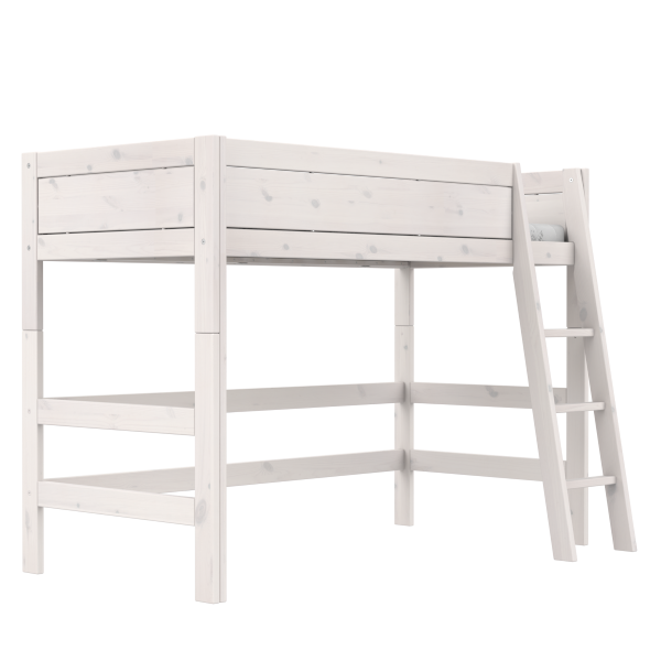 Low loft bed with slanted ladder-Little Nordic
