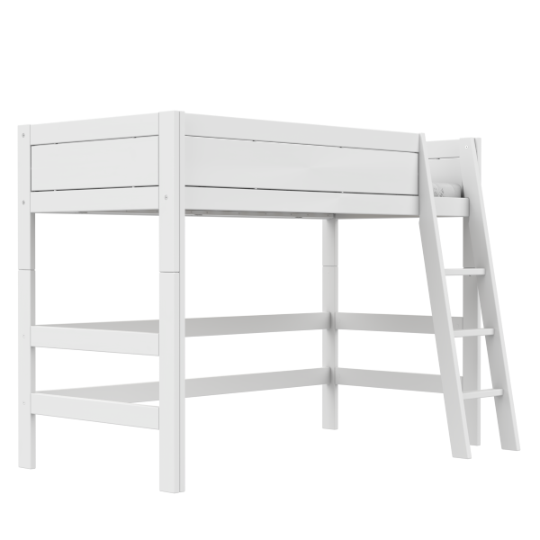 Low loft bed with slanted ladder-Little Nordic