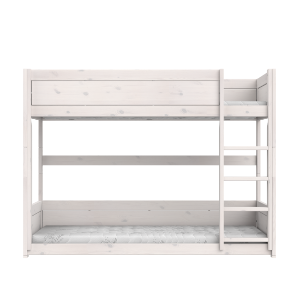 Low bunk bed with straight ladder-Little Nordic