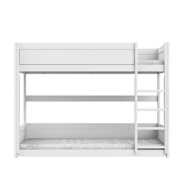 Low bunk bed with straight ladder-Little Nordic