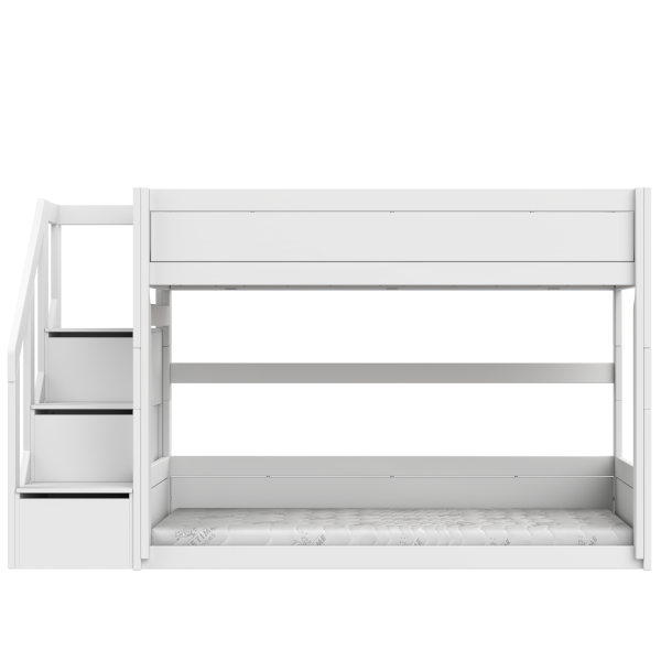 Low bunk bed with stepladder-Little Nordic