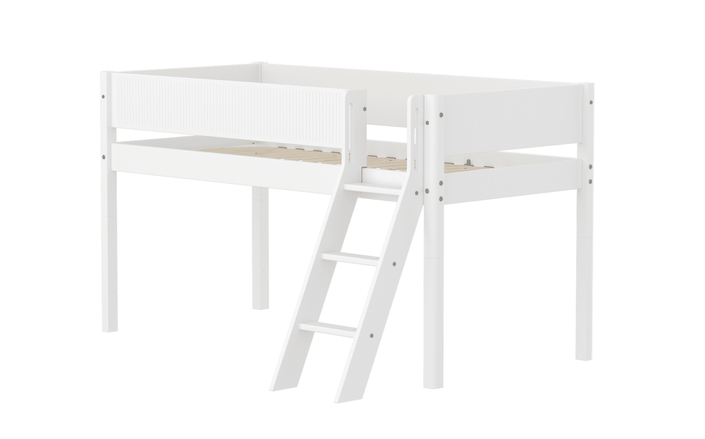 FLEXA Mid-high bed with slanting ladder-Little Nordic