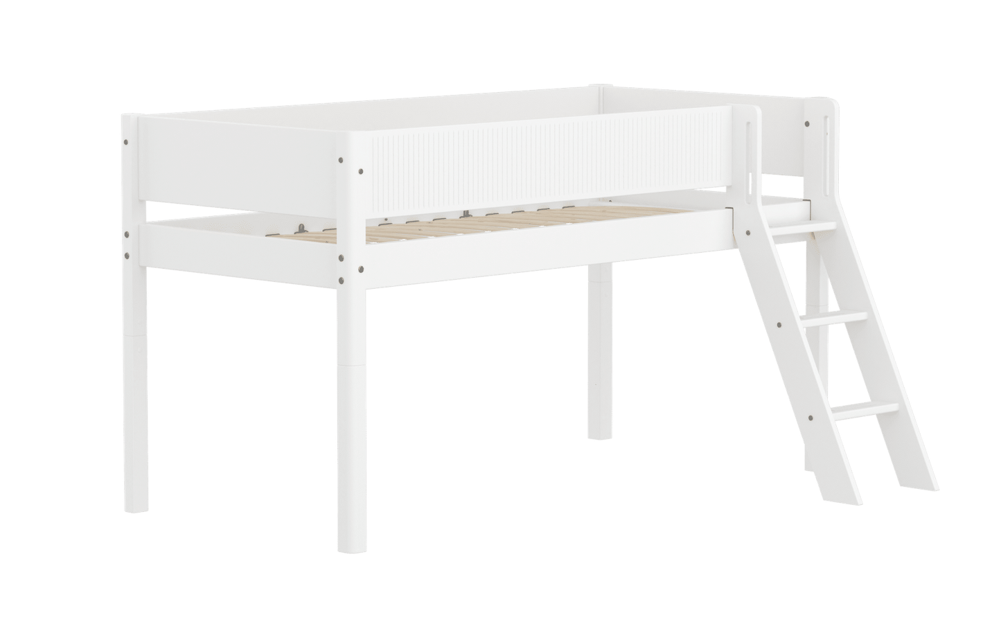 FLEXA Mid-high bed with slanting ladder-Little Nordic