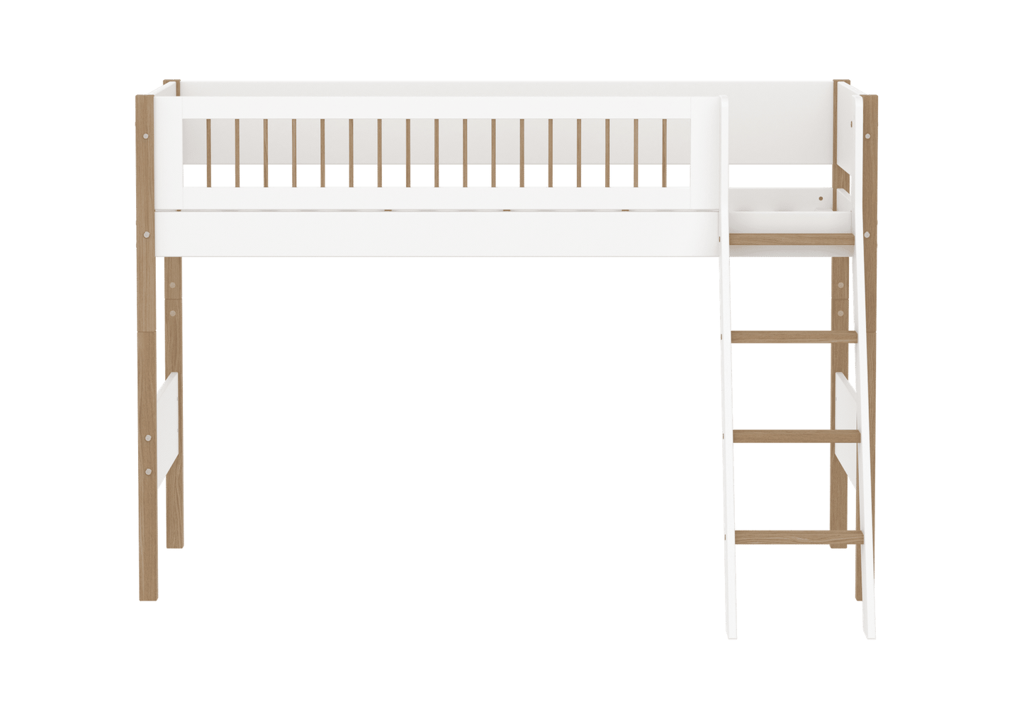 FLEXA Nor Semi-high bed with slanting ladder-Little Nordic