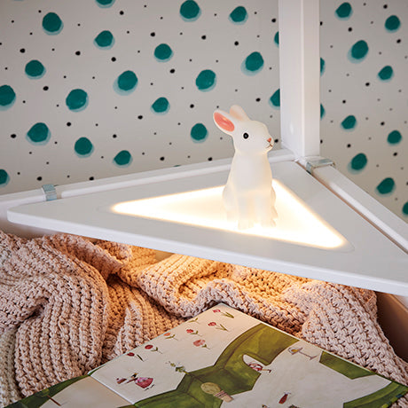 Corner shelf with LED light-Little Nordic