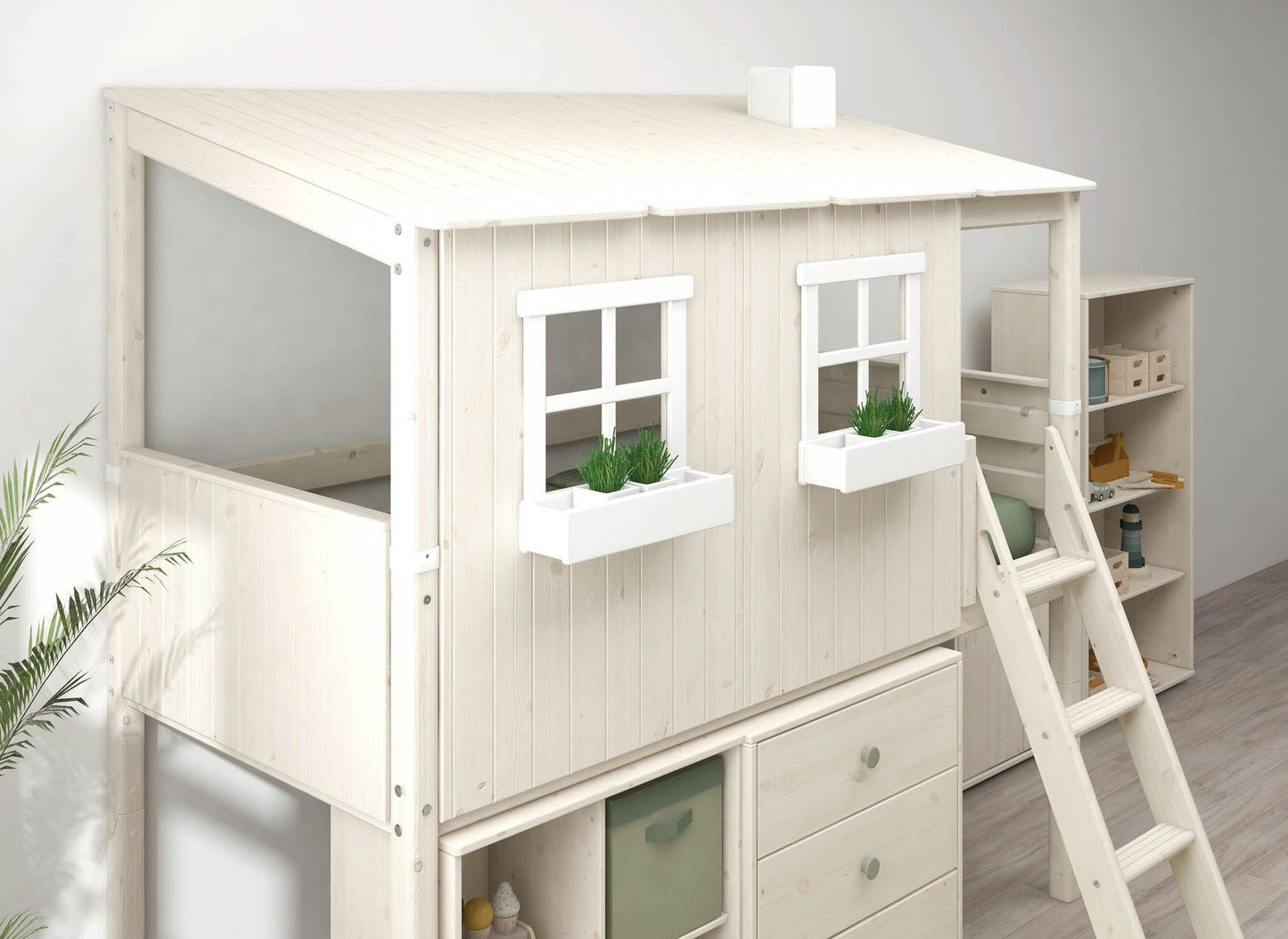 FLEXA Mid-high Playhouse Bed-Little Nordic