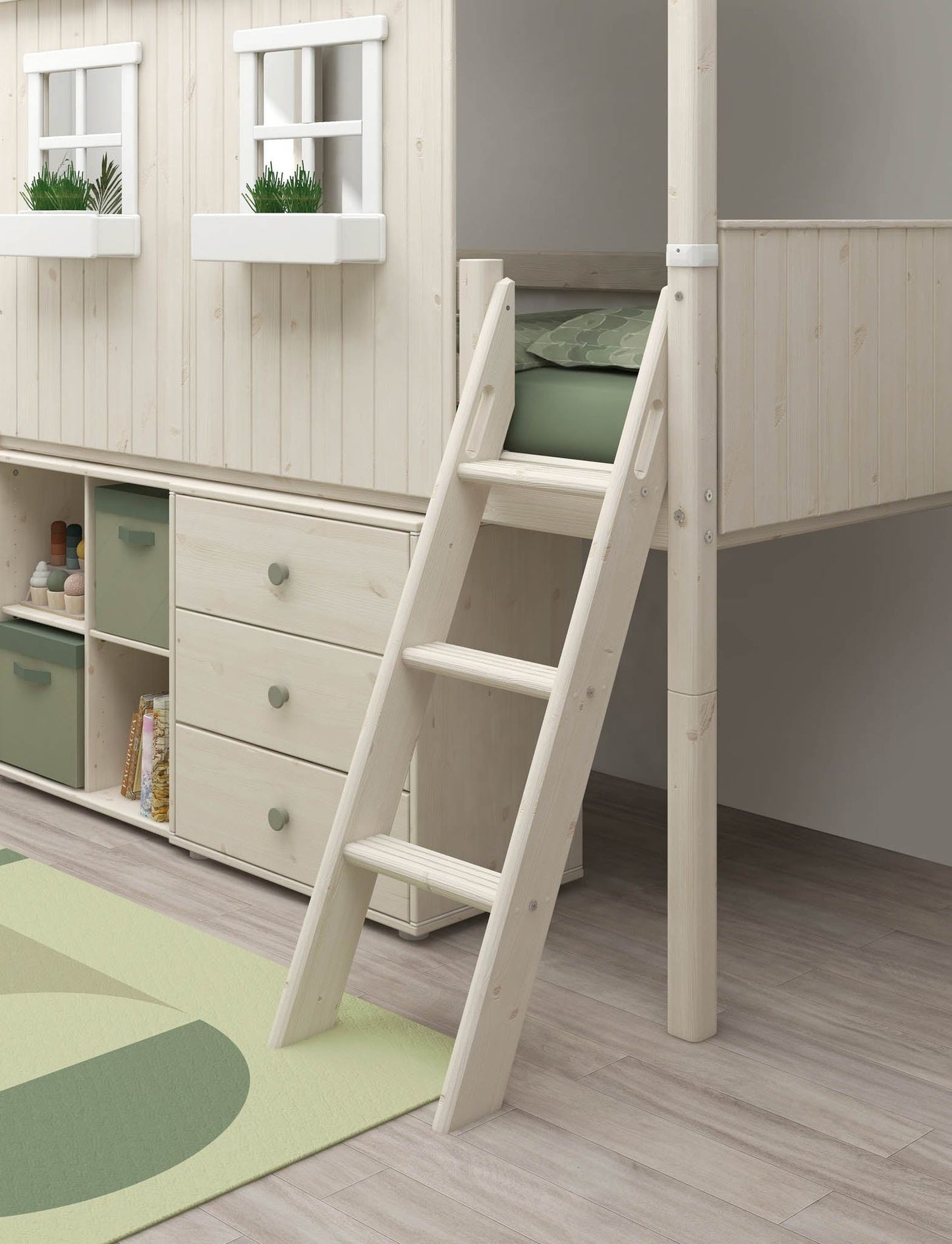 FLEXA Mid-high Playhouse Bed-Little Nordic