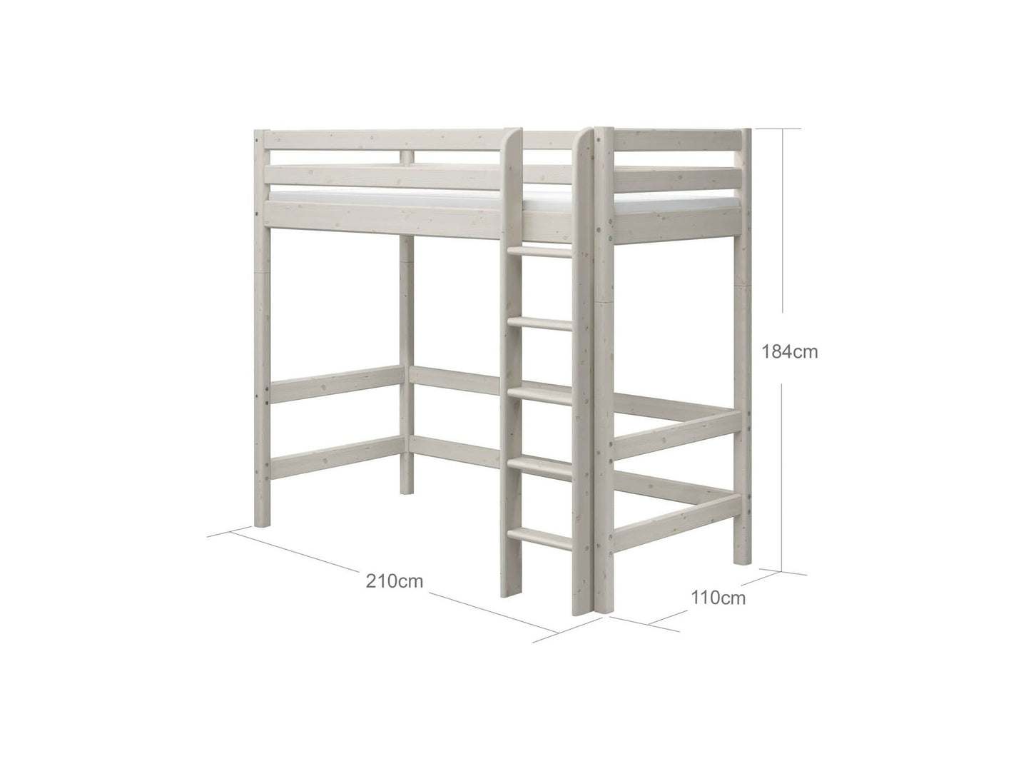 FLEXA High bed with straight ladder-Little Nordic