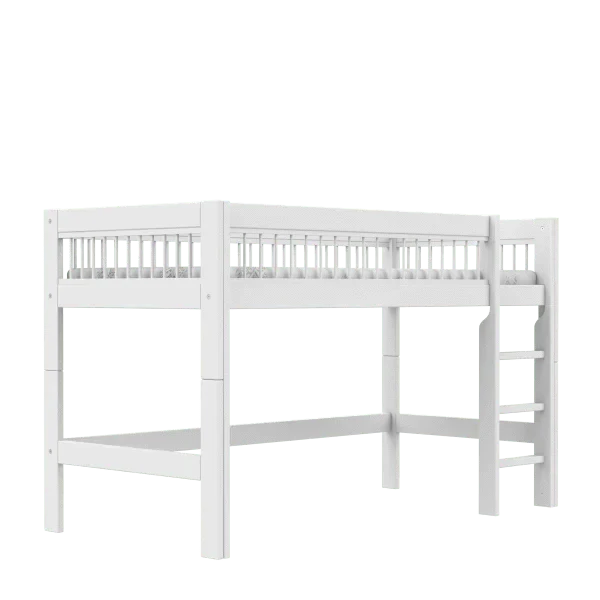 Lifetime Kidsrooms Mid Sleeper Bed with straight ladder - Breeze, Pine, 90x200 cm