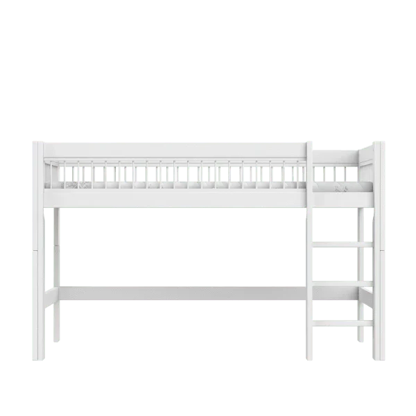 Lifetime Kidsrooms Mid Sleeper Bed with straight ladder - Breeze, Pine, 90x200 cm