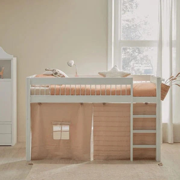 Lifetime Kidsrooms Mid Sleeper Bed with straight ladder - Breeze, Pine, 90x200 cm