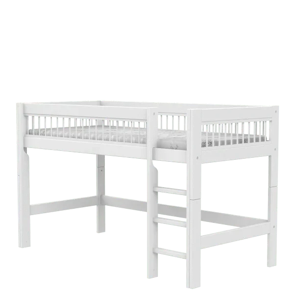 Lifetime Kidsrooms Mid Sleeper Bed with straight ladder - Breeze, Pine, 90x200 cm
