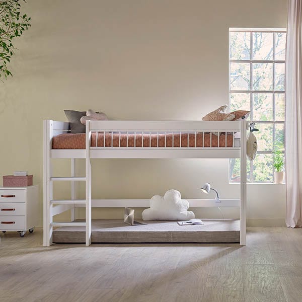 Lifetime Kidsrooms Mid Sleeper Bed with straight ladder - Breeze, Pine, 90x200 cm