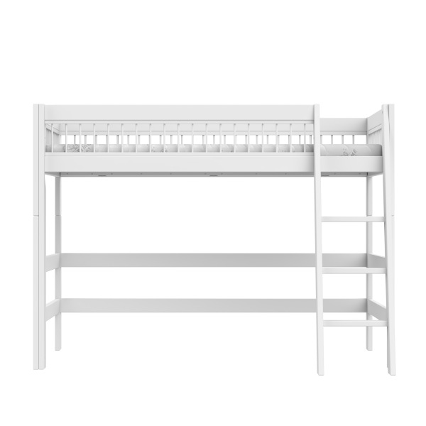 Low loft bed with slanted ladder - Breeze-Little Nordic