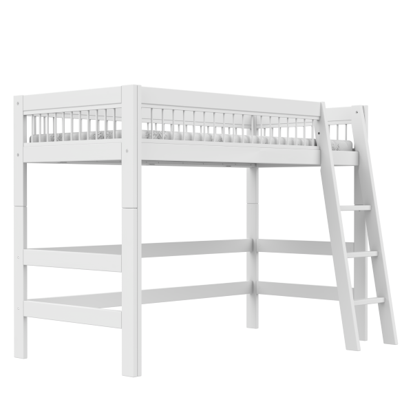 Low loft bed with slanted ladder - Breeze-Little Nordic
