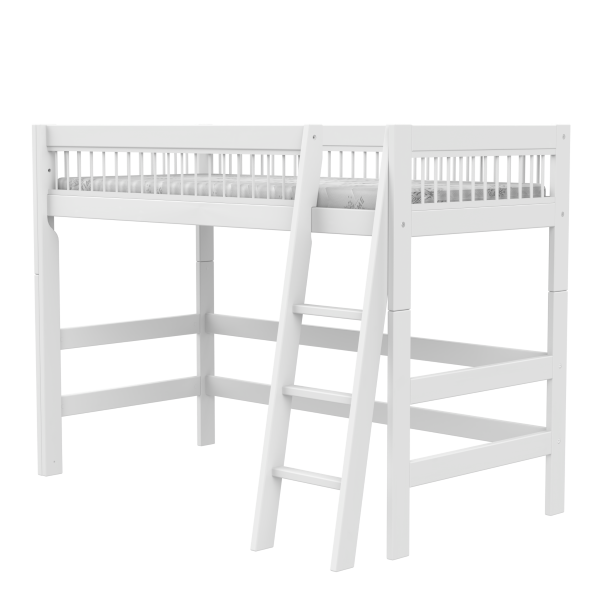 Low loft bed with slanted ladder - Breeze-Little Nordic