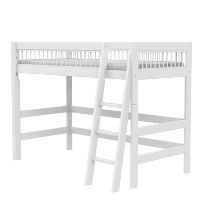 Low loft bed with slanted ladder - Breeze-Little Nordic