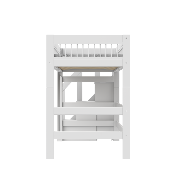 Low loft bed with stepladder - Breeze-Little Nordic