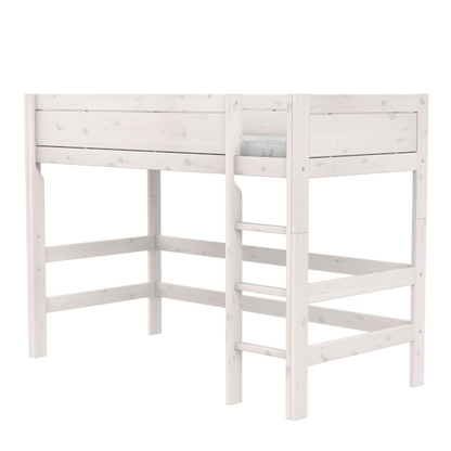 Low loft bed with straight ladder-Little Nordic