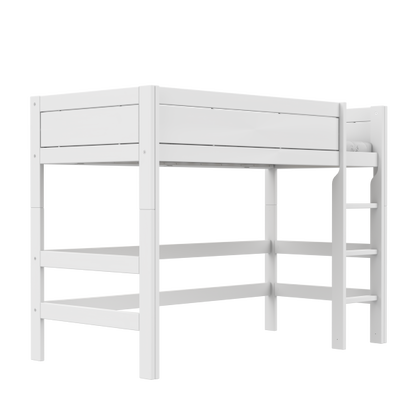Low loft bed with straight ladder-Little Nordic