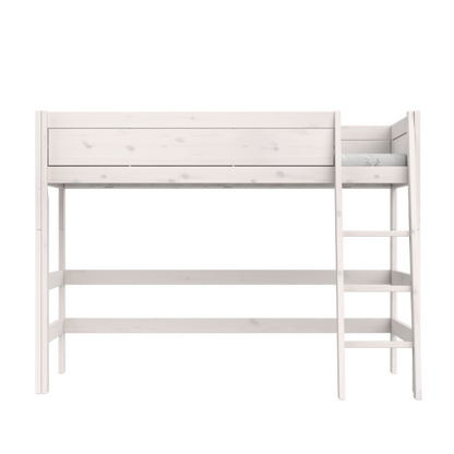 Low loft bed with slanted ladder-Little Nordic