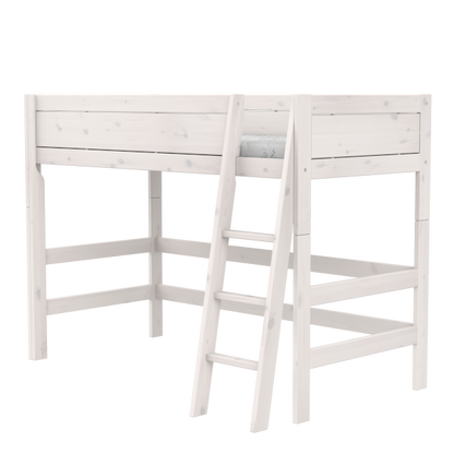 Low loft bed with slanted ladder-Little Nordic