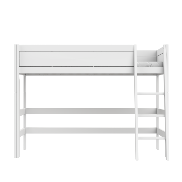 Low loft bed with slanted ladder-Little Nordic