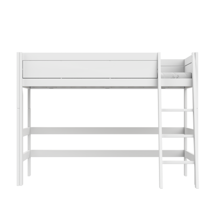 Low loft bed with slanted ladder-Little Nordic