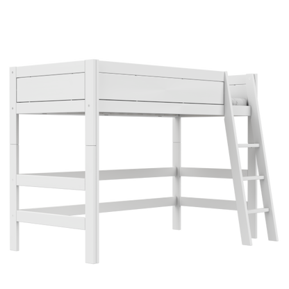 Low loft bed with slanted ladder-Little Nordic