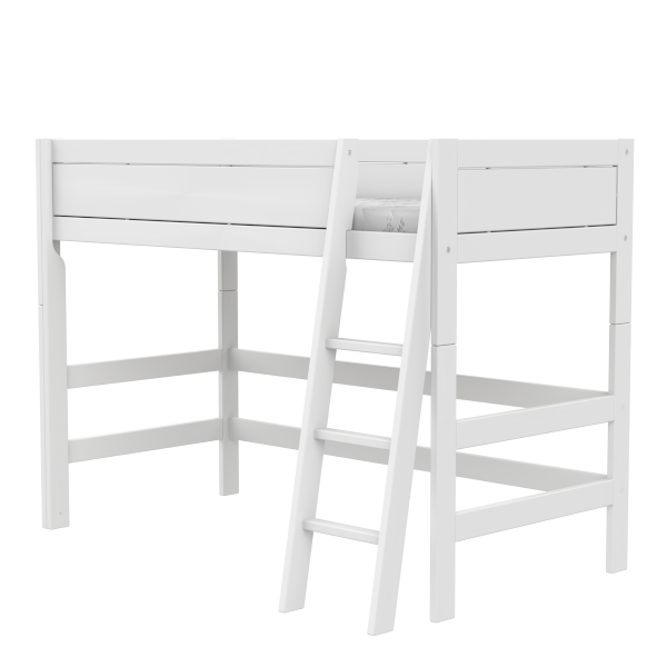 Low loft bed with slanted ladder-Little Nordic