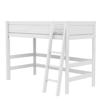 Low loft bed with slanted ladder-Little Nordic