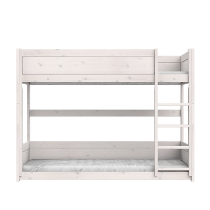 Low bunk bed with straight ladder-Little Nordic