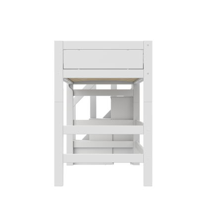 Low loft bed with stepladder-Little Nordic