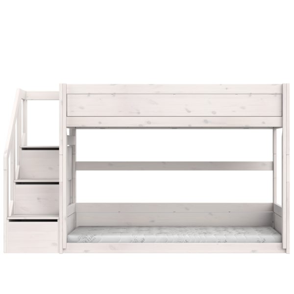 Low bunk bed with stepladder-Little Nordic