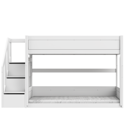 Low bunk bed with stepladder-Little Nordic