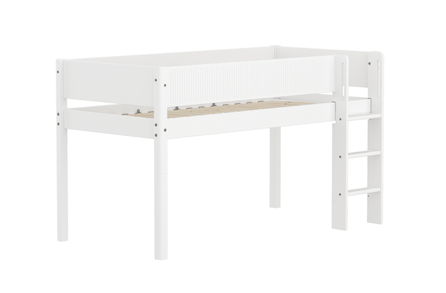 FLEXA Mid-high bed with straight ladder-Little Nordic