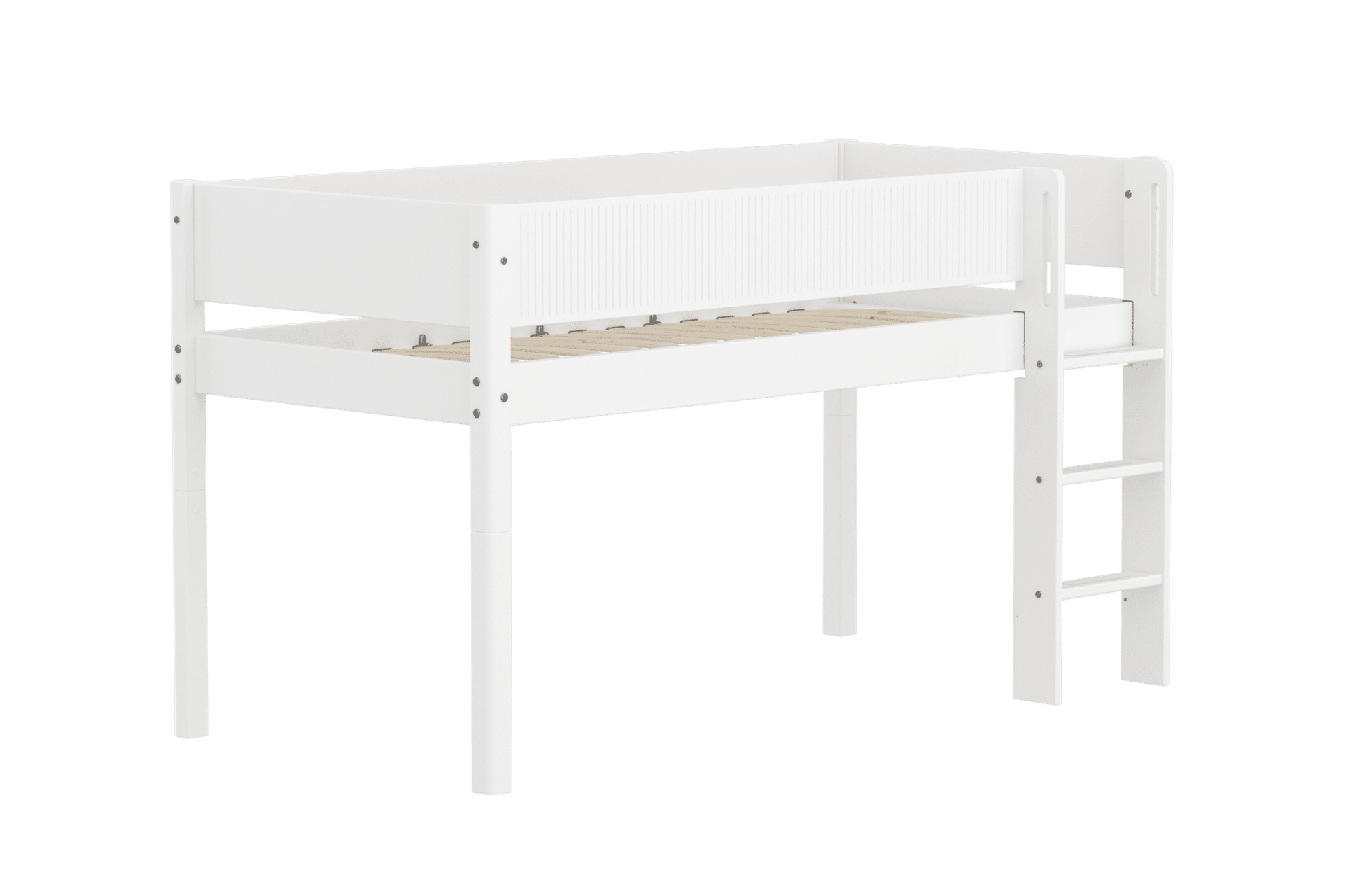 FLEXA Mid-high bed with straight ladder-Little Nordic
