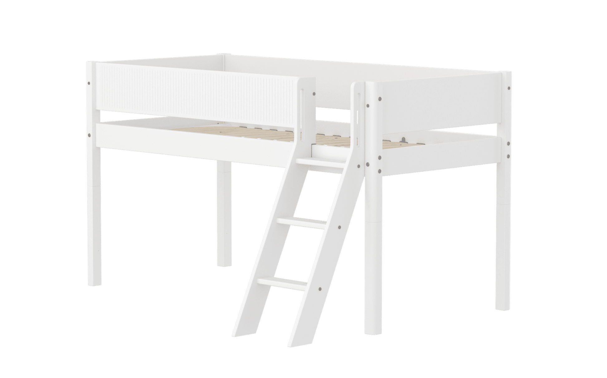 FLEXA Mid-high bed with slanting ladder-Little Nordic