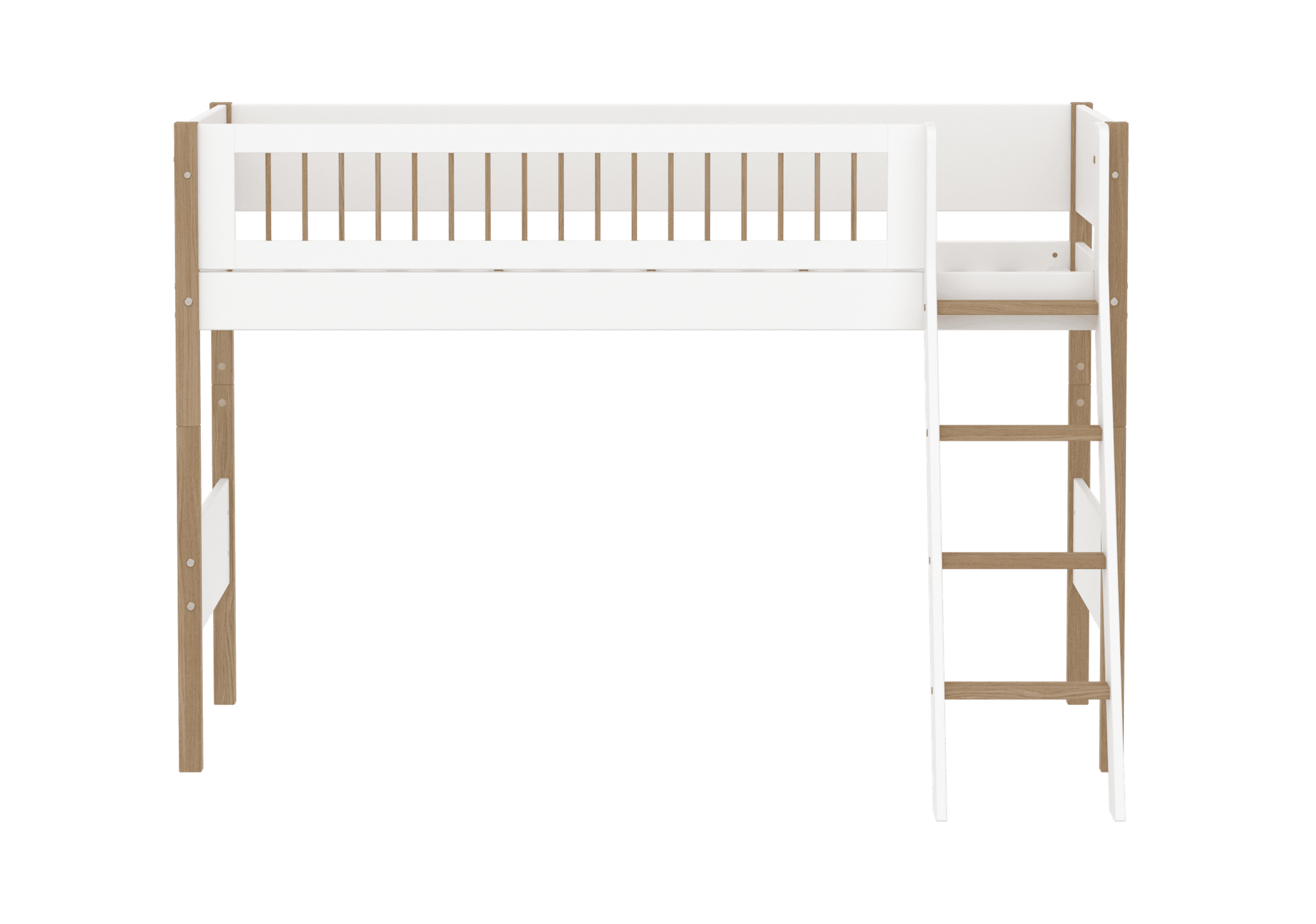 FLEXA Nor Semi-high bed with slanting ladder-Little Nordic