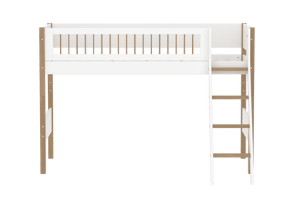 FLEXA Nor Semi-high bed with slanting ladder-Little Nordic