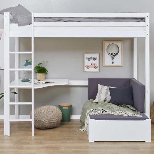 Hoppekids ECO Dream MEGA bed with lounge module and tabletop-Little Nordic
