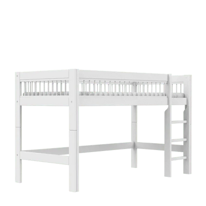 Lifetime Kidsrooms Mid Sleeper Bed with straight ladder - Breeze, Pine, 90x200 cm