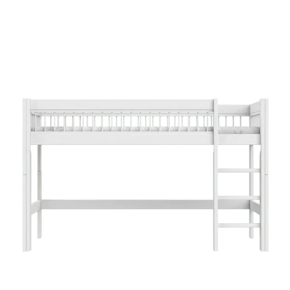 Lifetime Kidsrooms Mid Sleeper Bed with straight ladder - Breeze, Pine, 90x200 cm
